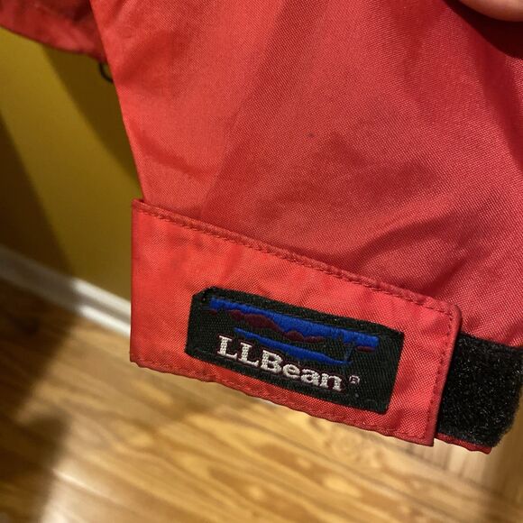 Vintage LL Bean Full Zip Windbreaker Jacket Womens US size Small Red Lightweight - Picture 4 of 6